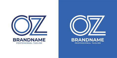 Letters OZ Line Monogram Logo Suitable For Business With OZ Or ZO