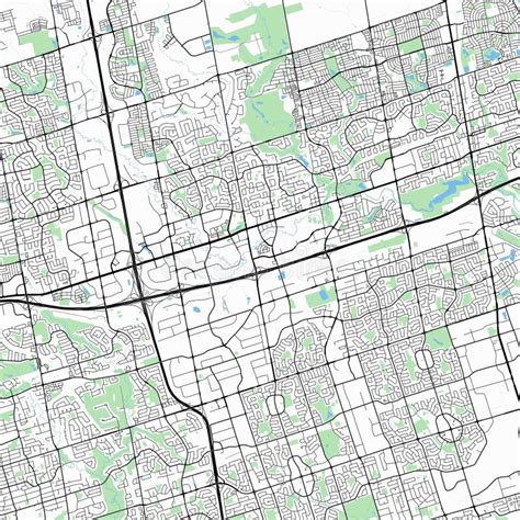 Map of the City of Markham. Stock Illustration - Illustration of wall ...