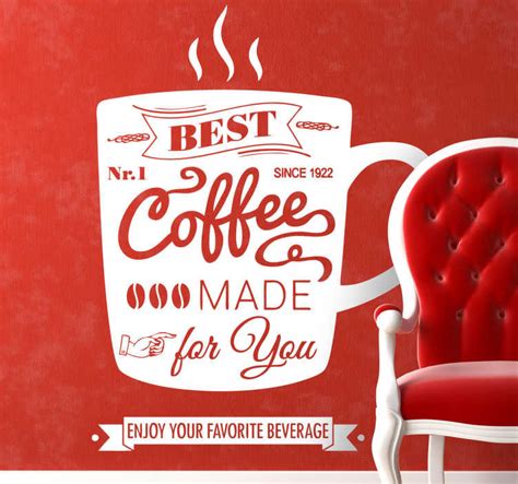 Best Coffee Wall Sticker - TenStickers