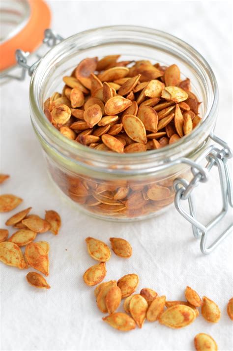 Spicy Honey Roasted Squash Seeds