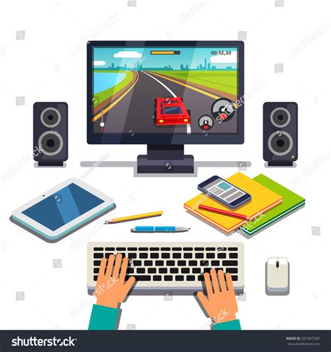 7,309 Kid Playing Computer Game Stock Vectors, Images & Vector Art | Shutterstock