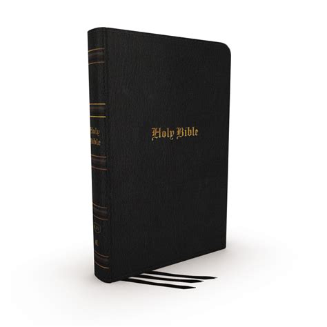 Kjv Holy Bible Large Print Thinline Black Genuine Leather Red Letter