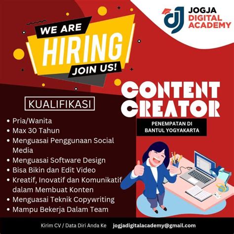 Lowongan Kerja Content Creator Di Jogja Digital Academy LokerJogja ID