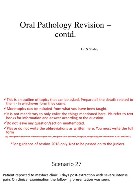 Oral Pathology Revision Contd Pdf Epithelium Dentistry