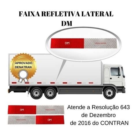 Kit Faixa Refletiva Lateral Dm Caminh O Moto Trailer M Shopee Brasil