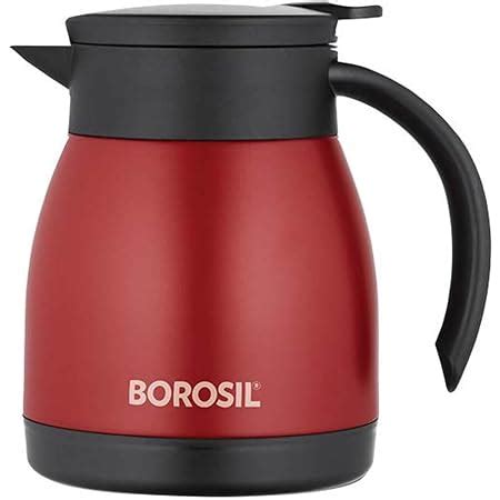 Borosil Stainless Steel Teapot Vacuum Insulated Red 500ML Amazon