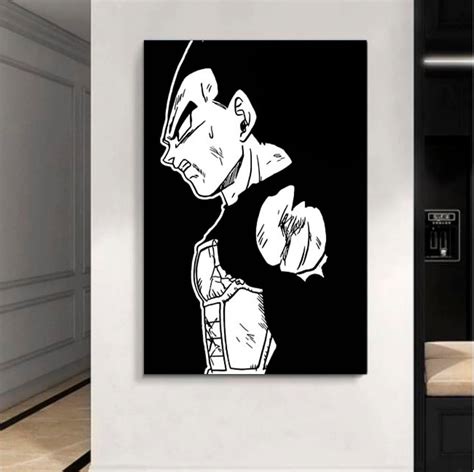 Cuadro En Canvas Lienzo Impresi N Vegeta Dragon Ball Decorativo