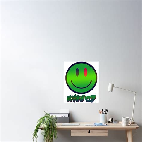 "Smiley face stoned happy emoji " Poster for Sale by BannerpengFx | Redbubble