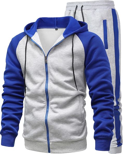 GXAMOY Men's 2 Pieces Tracksuits Running Sports Suits Drawstring