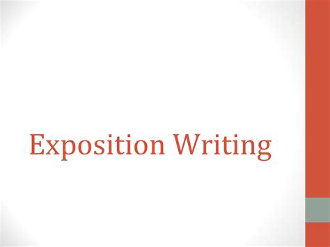 Solution How To Write Exposition Studypool