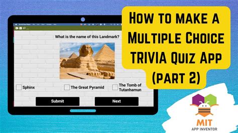 Multiple Choice Quiz App In Mit App Inventor Part Trivia Quiz In