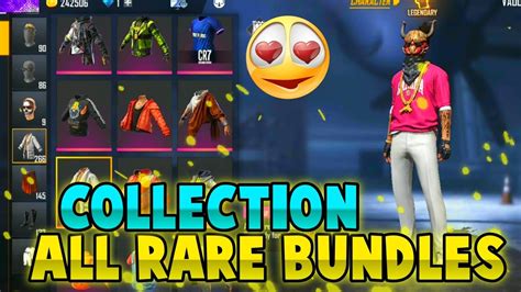 All Rare Bundles In My Id Top Most Rare Bundles In Free Fire Best