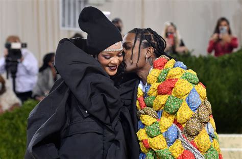 Rihanna and A$AP Rocky Cozy Up at 2021 Met Gala | Photos | POPSUGAR ...