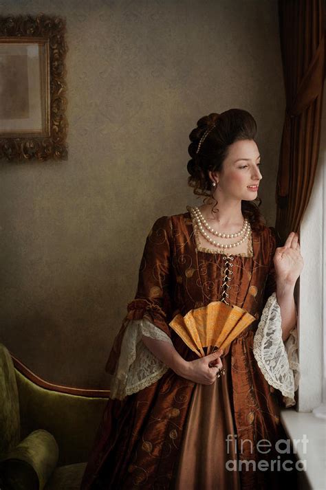 Beautiful 18th Century Georgian Woman At The Window Photograph By Lee