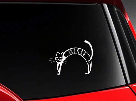 Pegatinas Nombre Coche Pet Cat Stretching Car Window Auto Laptop Wall