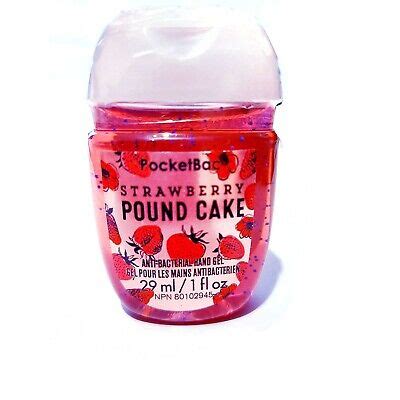 Bath Body Works Strawberry Pound Cake Pocketbac Hand Gel Sanitizer Ebay