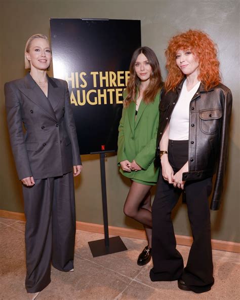 ELIZABETH OLSEN NATASHA LYONNE And CARRIE COON At His Three Daughters