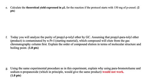 Solved Calculate The Theoretical Yield Expressed In L For Chegg