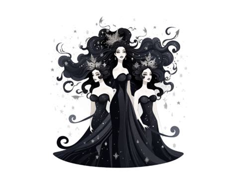 Beautiful Black Snow Princes Clipart Buy T Shirt Designs