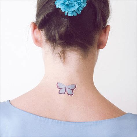 Best 15 Blue Butterfly Neck Tattoos Designs And Meanings Butterfly