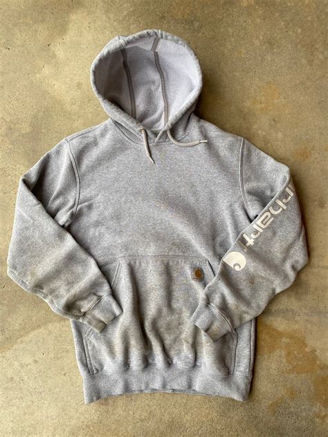 Vintage Carhartt hoodie thrashed workwear | Grailed