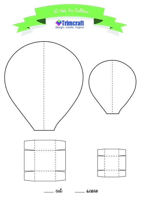 Printable 3d Hot Air Balloon Template Free Printable