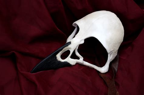 Handmade Resin Skull Mask Raven Skull Mask Aishavoya Creations