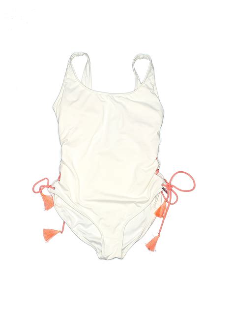 Vince Camuto Solid White Ivory One Piece Swimsuit Size 14 - 63% off