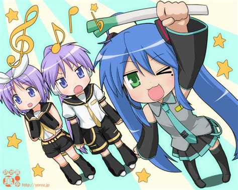 Hatsune Miku Kagamine Rin Kagamine Len Hiiragi Kagami Izumi Konata