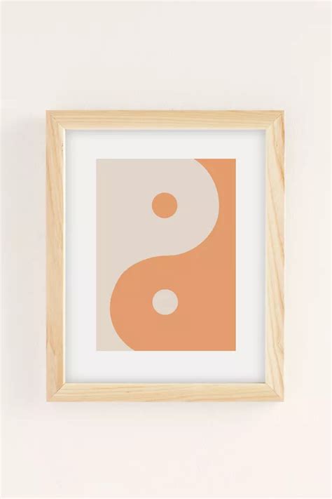 Tara Elisa Design Orange Cream Yin Yang Peace Art Print Urban Outfitters