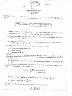 Calculo En Varias Variables Examen C Lculo En Varias Variables