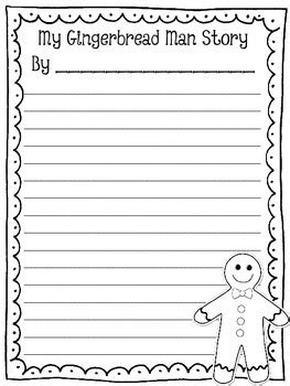 Gingerbread Man Writing Template