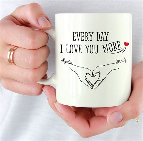 Personalized Ts For Women Everyday I Love You More Ceramic Coffee