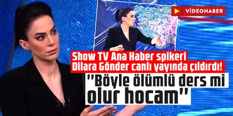 Show TV Ana Haber spikeri Dilara Gönder canlı yayında çıldırdı Böyle