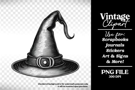 Vintage Witch Hat Clipart for Halloween