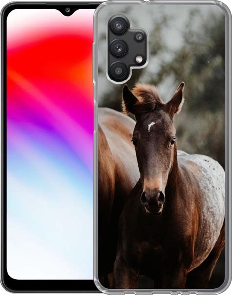 Samsung Galaxy A G Hoesje Paarden Bos Berg Siliconen