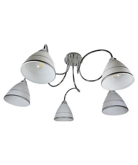 Żyrandol ELF 5 x 40 W E14 chrom biały CANDELLUX Bricomarche pl