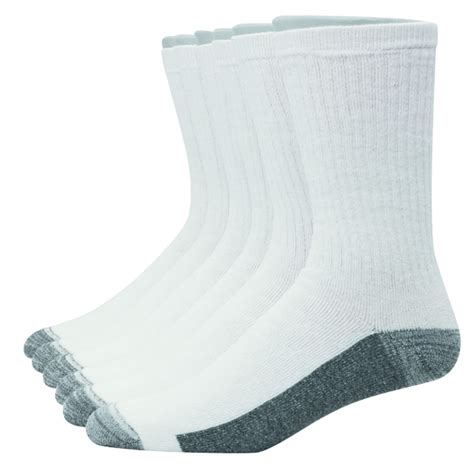 6 Pairs Hanes Men Ultra Cushion Crew Socks White Freshiq Odor Control W Wicking 10 Free