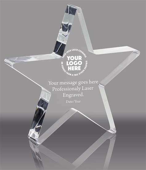 Free Standing Acrylic Star Awards - Engraved