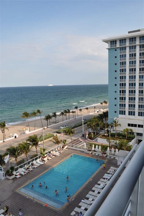 The 2nd floor pool area of the Westin Ft Lauderdale beach. The ocean ...