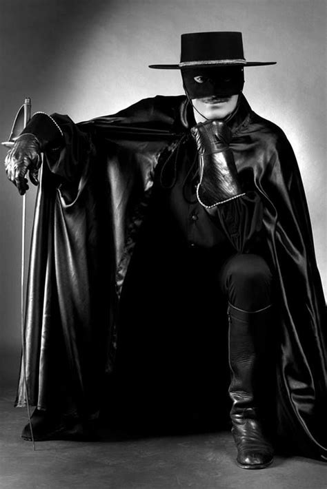 Fernando Lupiz As Zorro Black And White Artwork Cowboy Art Superhero