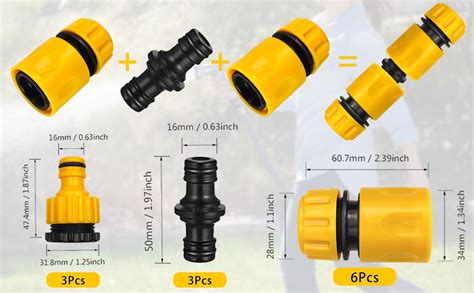 Hose Pipe Connections 6 Hose Quick Connector 3 Double Plug Hose