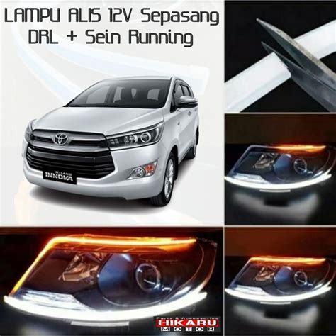 Jual Lampu Alis Led Drl Running Sen Mobil Innova Reborn Sepasang