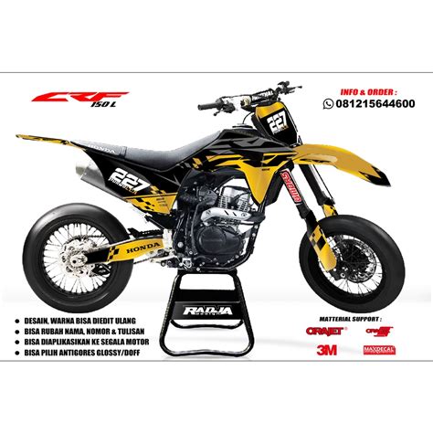 Jual Decal Sticker Crf L Dekal Stiker Hitam Emas Fullbody