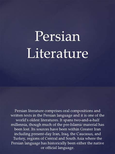 Persian Literature | PDF | Persian Literature | Persian Language