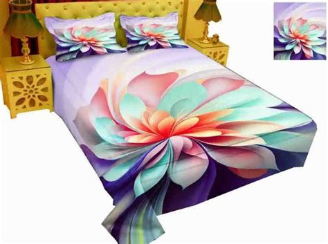 Luxury 3d Design Cotton King Size Bedsheet Premium Quality Bed Sheet