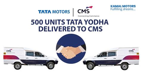 Delivery 500 Units Tata Yodha 2 0 Crew Cabin Pickup To CMS Info Systems