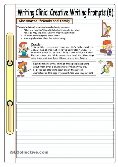 Creative Writing For Grade Worksheets