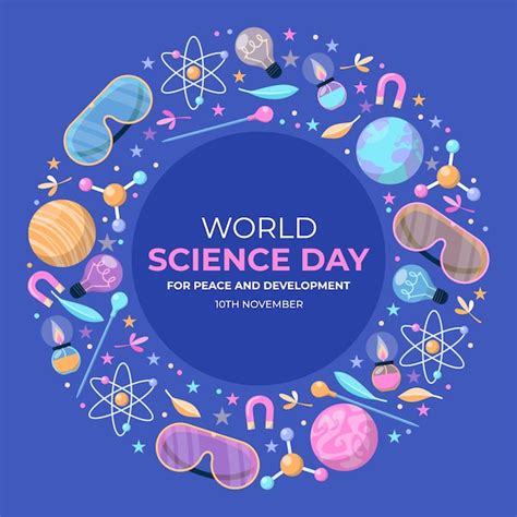 Free Vector | Flat world science day illustration