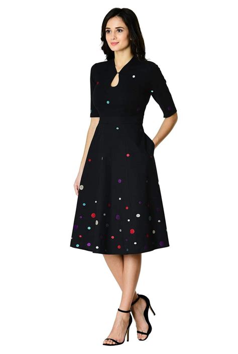 Eshakti Fx Polka Dot Embellished Dress Customizable